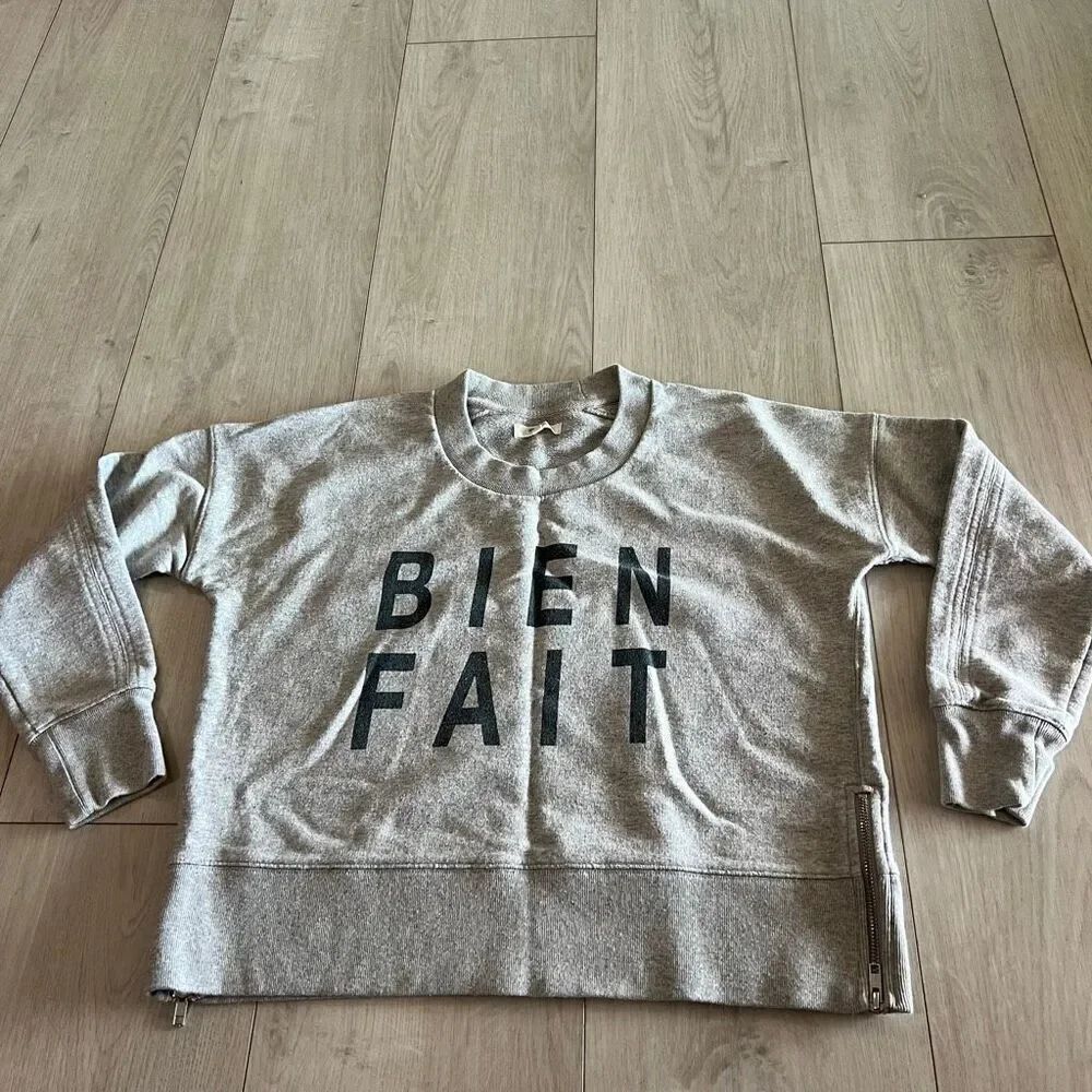 Madewell Bien Fait grey sweatshirt size s